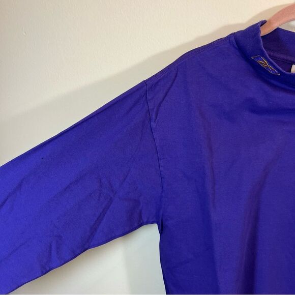 ✨ Reebok NFL Y2K Purple Mock Neck Long Sleeve Minnesota Vikings Medium - Picture 7 of 12